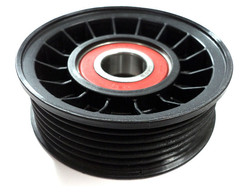 75mm Diameter 6-Rib Single Bearing Plastic Idler