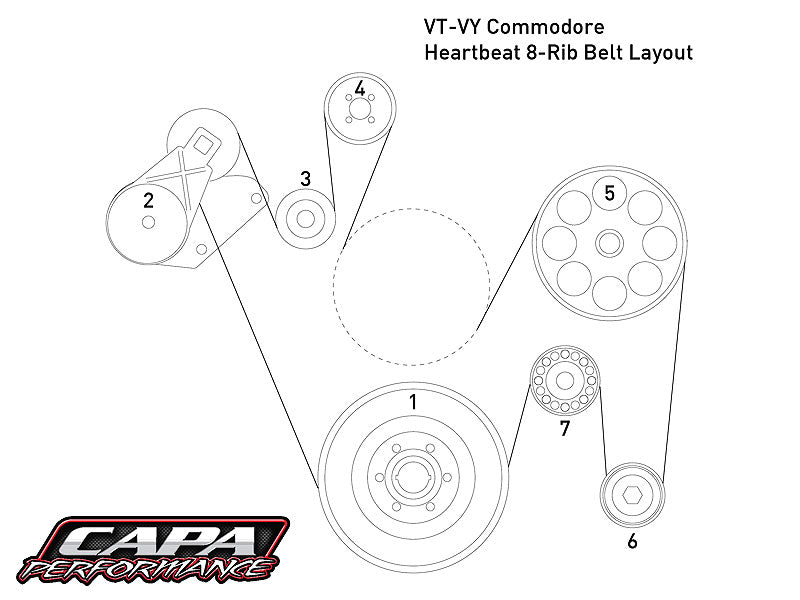 VT-VY V8 8-Rib Drive for Magnuson Heartbeat Kits