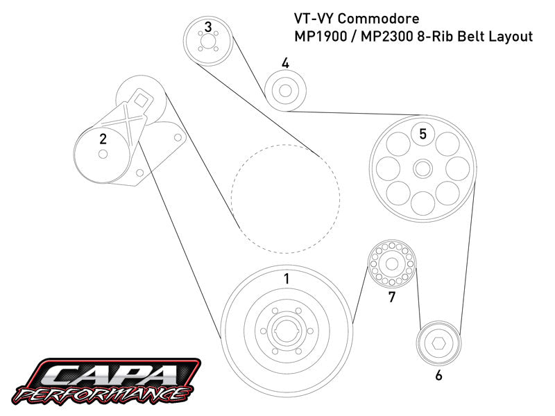 VT-VY V8 8-Rib Drive for Magnuson MP1900/MP2300 Kits