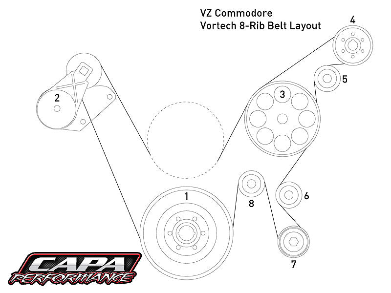 VZ V8 8-Rib Drive for Vortech Kits